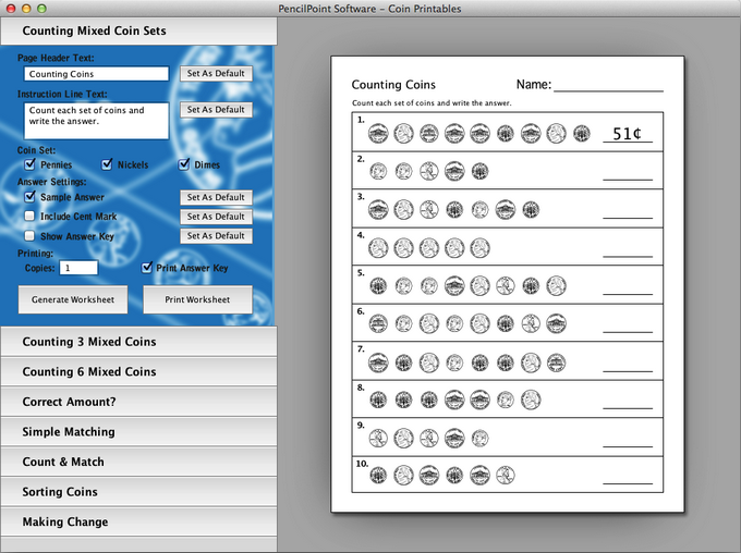 Coin Printables
